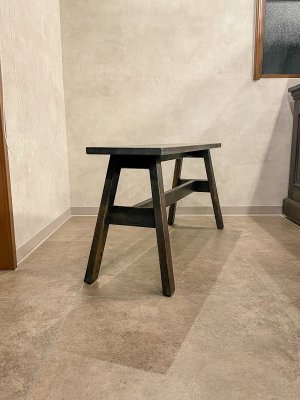 画像5: A-Legウッドベンチ　ホワイトオーク無垢材　エイジング仕上げ　オーダーメイド家具