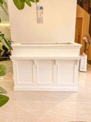 写真はW1500、D1000サイズのL字カウンター