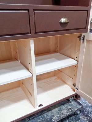 扉の中には可動棚を設置