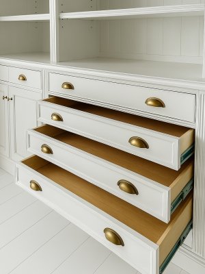 スライドレール付きのスムーズな引出し