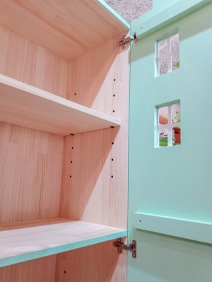 重量を出すために集成材を使用しました。