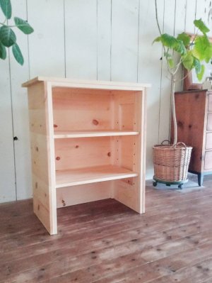 収納シェルフは可動棚が2段