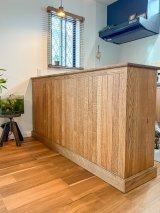 ホワイトオークキッチンカウンターW1800　 　両面化粧カウンター