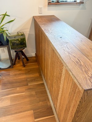 ダイニング面は羽目板でかっこよく装飾