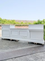 オーダーメイドL字レジカウンター160　(冷蔵ショーケースカウンター)W3000×D1650　大理石天板・スイングドア付き