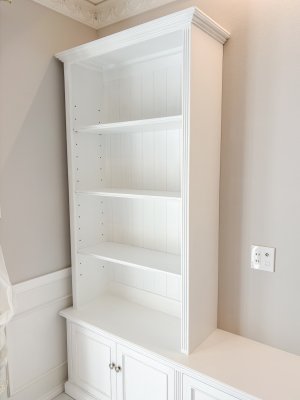 上段の棚は幅900、高さ1550mmのオープン棚が左右に