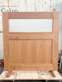 美容室向け　アンティーク調ウッドパーテーションW1500　（すりガラス・デザインガラス）