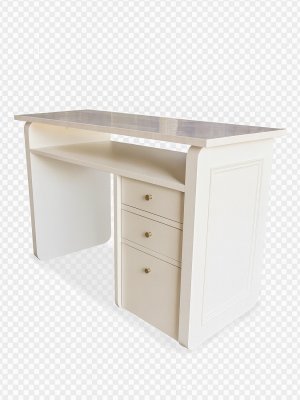 大理石柄天板を使ったかわいいネイルテーブル。