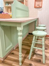 オーダーメイドカウンターテーブル172　目隠し付き軽食・待合テーブル　W1800