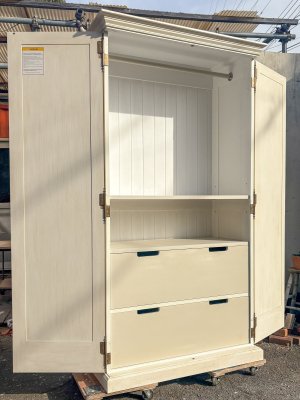 画像10: 【リメイクご紹介】フランスアンティーク調クローゼット　ワードローブ　ハンガーラック