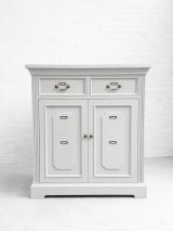 両面化粧間仕切り兼収納キャビネット　2dr2dw （大理石天板・アンティーク調家具）