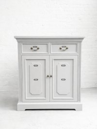 両面化粧間仕切り兼収納キャビネット　2dr2dw （大理石天板・アンティーク調家具）