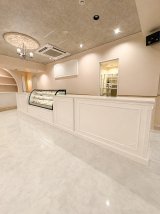 オーダーメイドレジカウンター185　(カフェ向け・冷蔵ショーケースカウンター)W6000　大理石天板