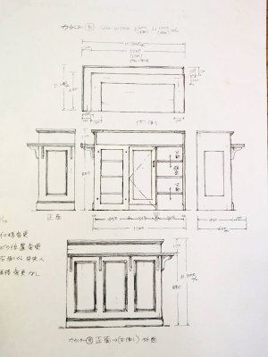 お店のオープンに合わせてサイズやデザインを変更できるオーダーメイド家具です。