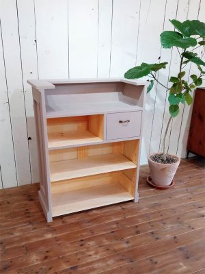 こちらは引き出しと可動棚がついた仕様。