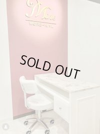 【展示品割引】大理石トップネイルテーブル引出し付1000