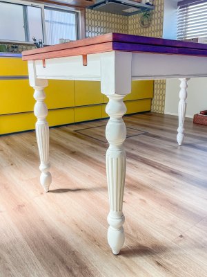 ろくろ脚「ストライプ」、他のデザインも選んで頂けます。