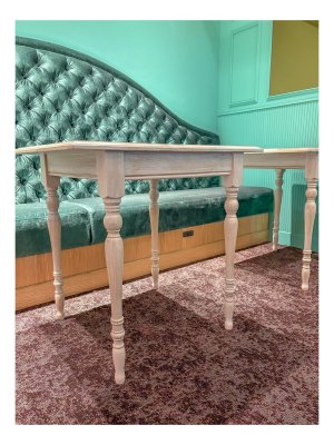 画像4: オークターンドレッグダイニングテーブル　ろくろ脚「スレンダー」　アンティーク調テーブル