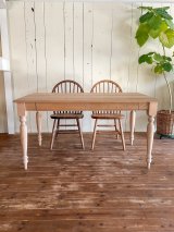 オークターンドレッグダイニングテーブル　「特注ろくろ足」　オイルフィニッシュ