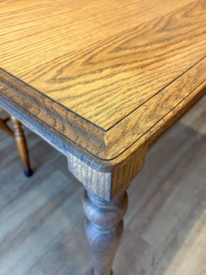 画像6: オークターンドレッグダイニングテーブル　ろくろ脚「スレンダー」　アンティーク調テーブル