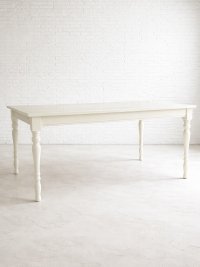  伸長式ターンドレッグダイニングテーブル　ろくろ脚「スレンダー」　延長天板W1600〜2100