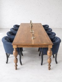 W3000「極太」5本足ろくろ脚ダイニングテーブル　 