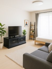 クラシックアンティーク調ローボード　大きな引き出しのおもちゃ箱　（艶ありブラック）