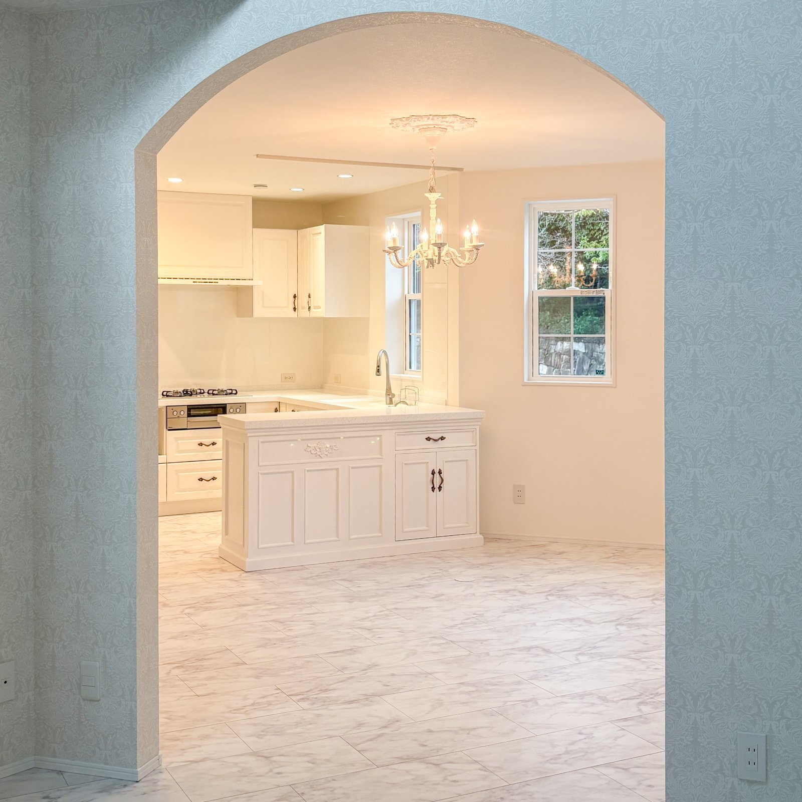 海外インテリア風アイランドカウンター