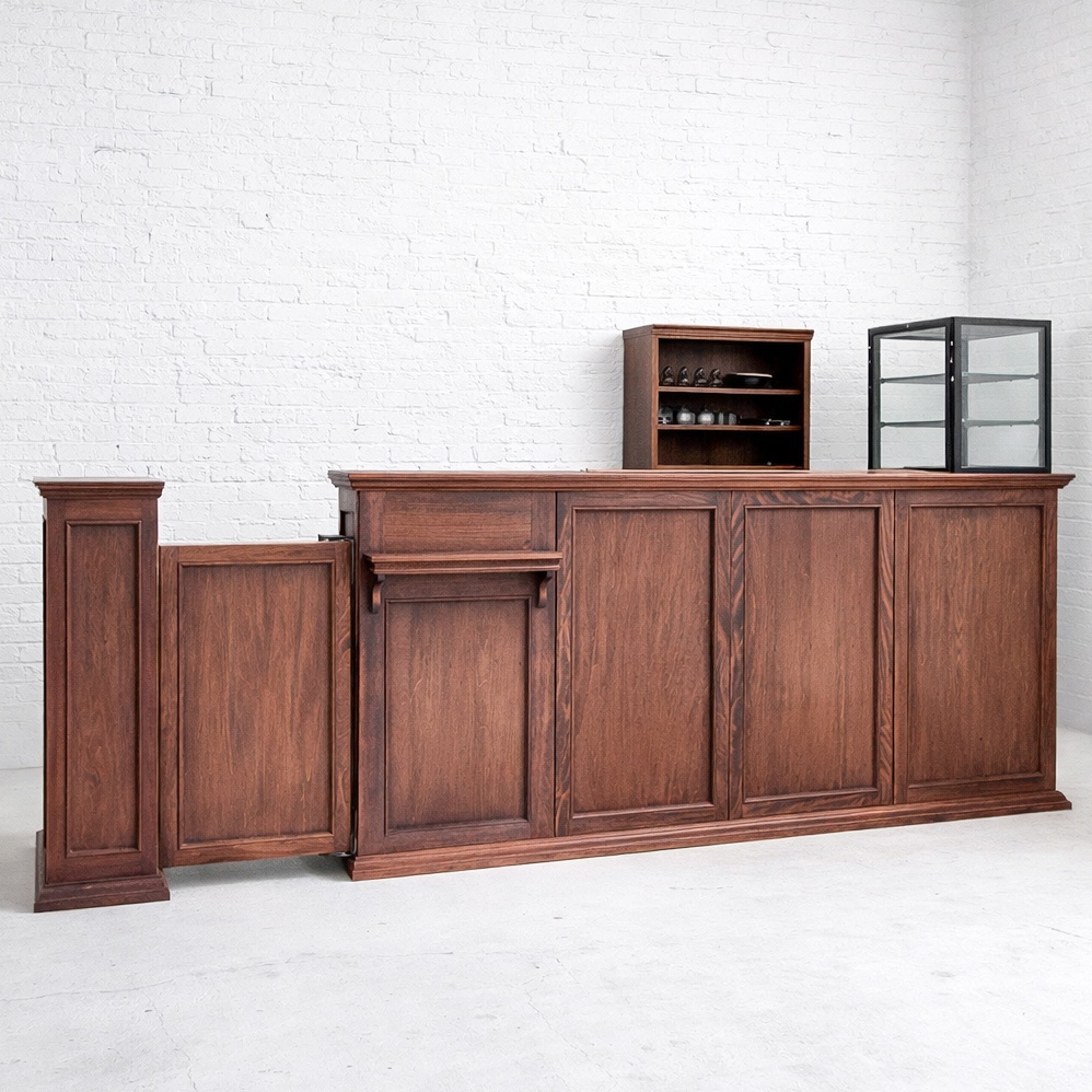 ビーチ無垢材で作ったウッドカウンターW3000