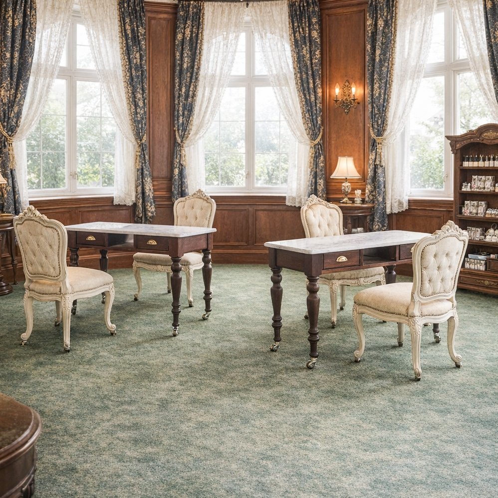 ろくろ脚のネイルテーブルの特注製作専門店