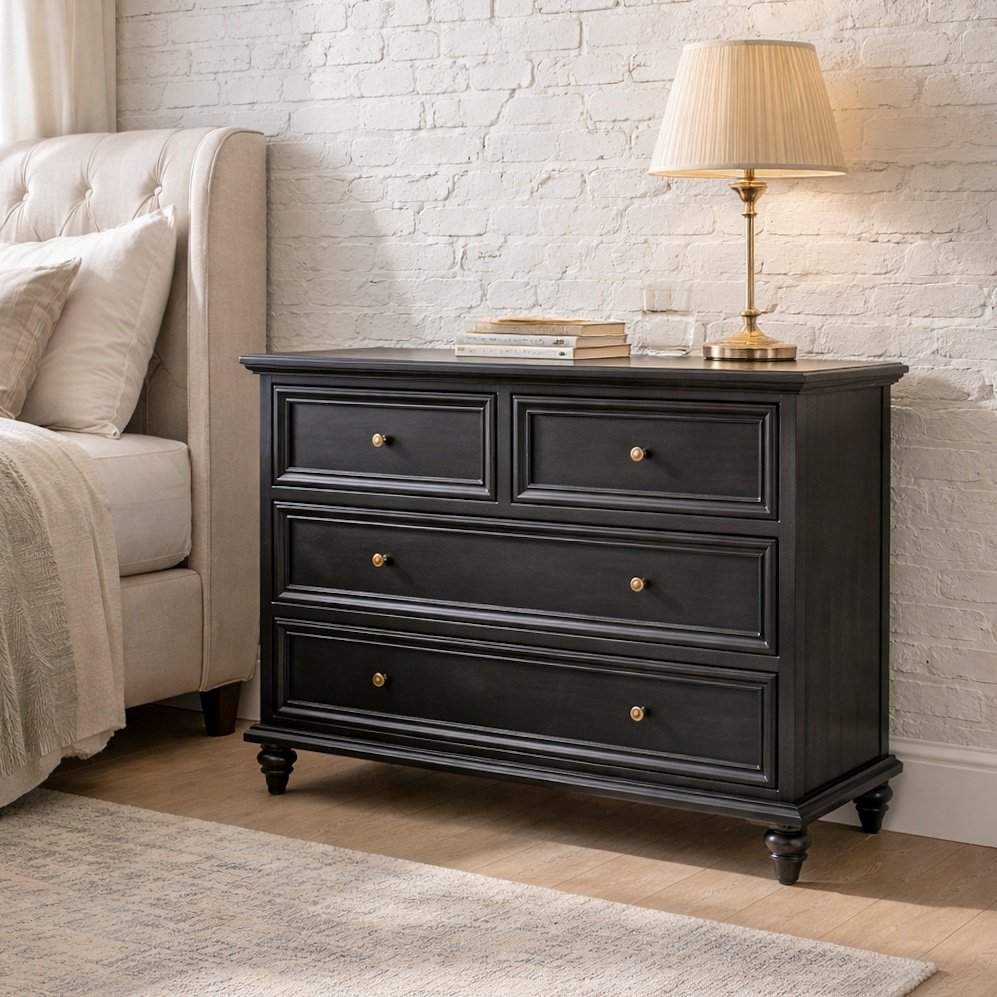 アンティークチェストブラックW1000