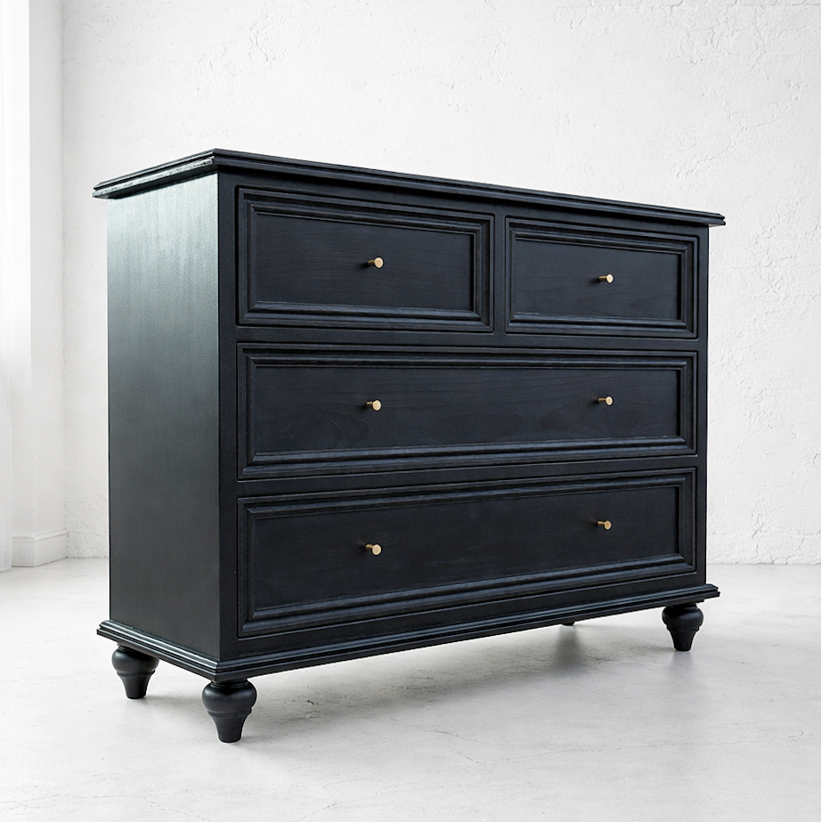 かっこいいベッドサイドチェストブラック