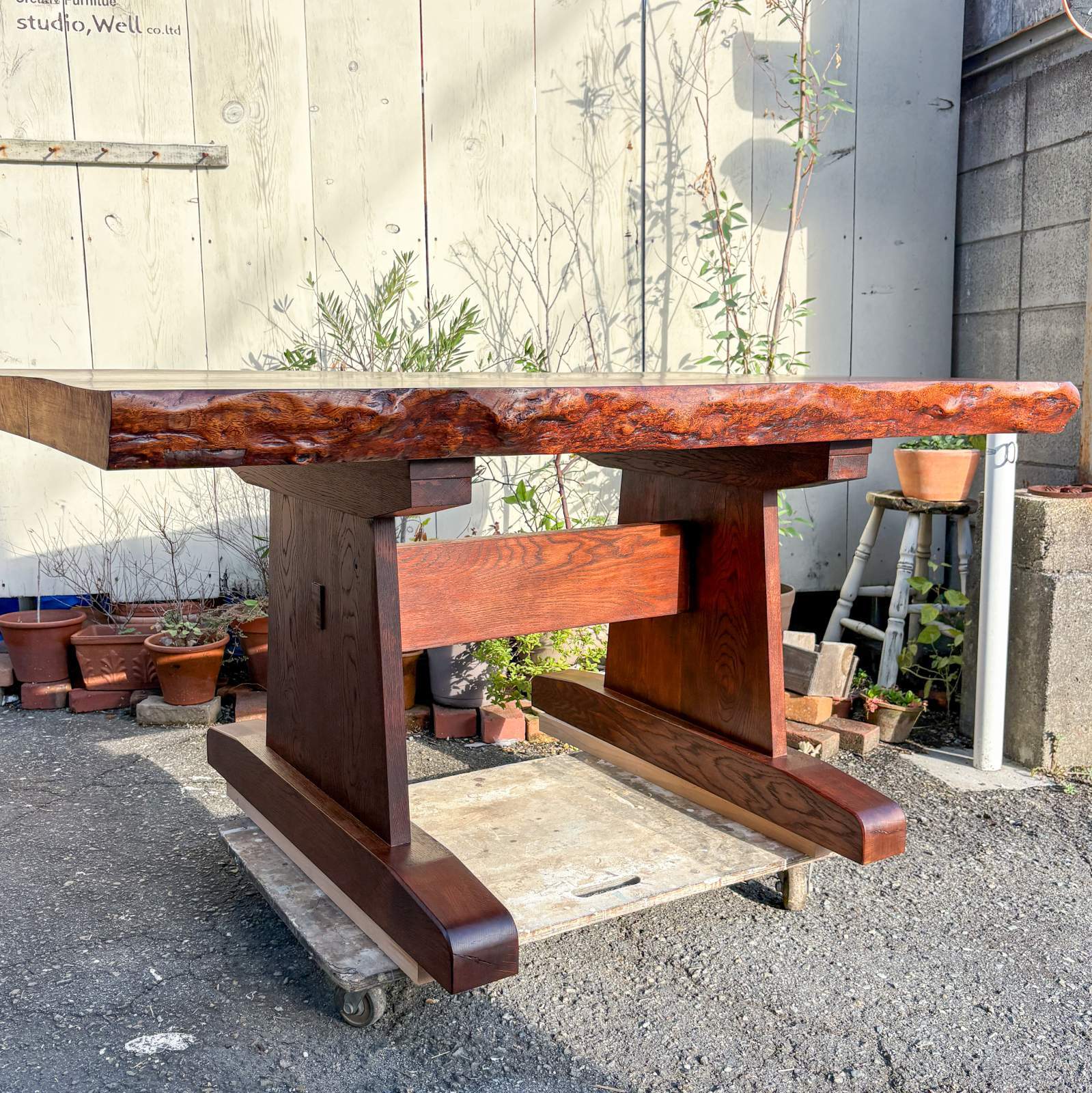 一枚板テーブルのリメイク