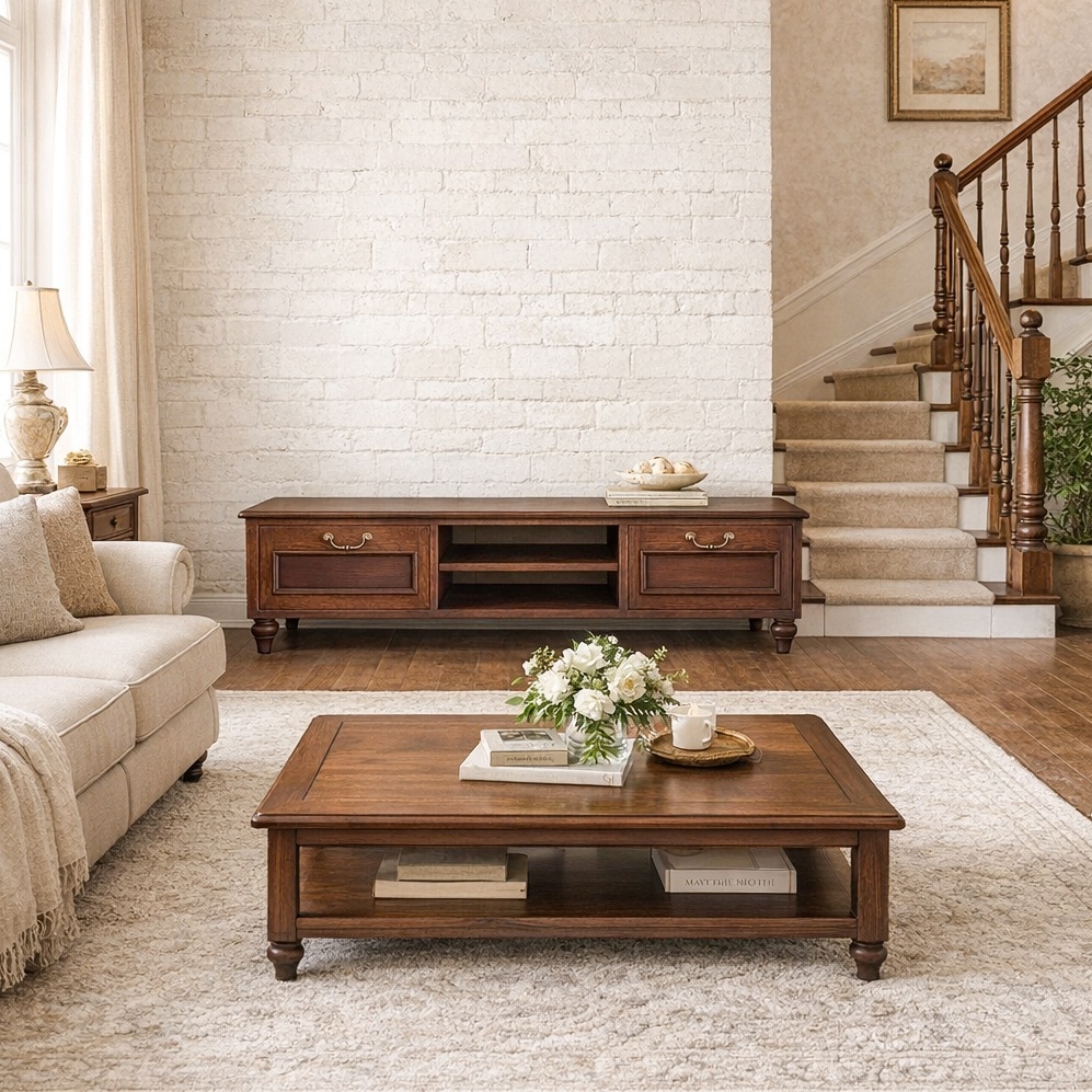 輸入住宅向けオーク材テレビボード