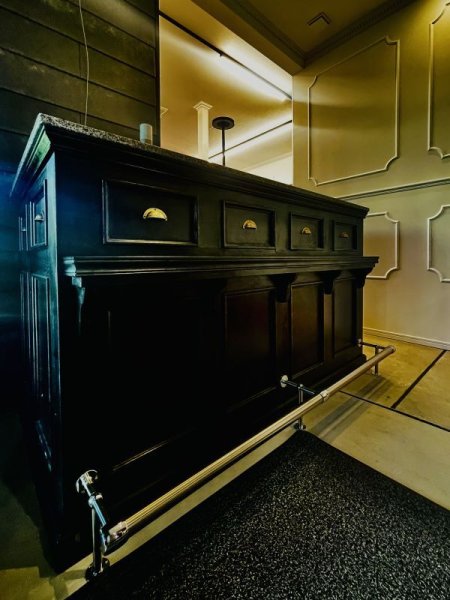 画像2: オーダーメイドバーカウンターYS (ブラック・L字型受付カウンター)W1700 (2)