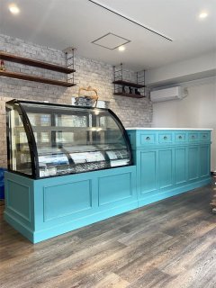 ケーキ屋さんショーケースレジカウンター（W1650パイン材