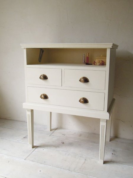 画像2: アイボリー3dwドレッサー   (2)