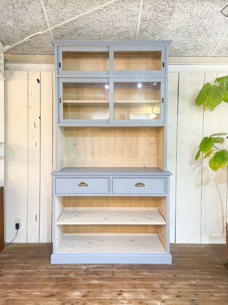 画像2: フランスアンティーク調カップボード   (2)