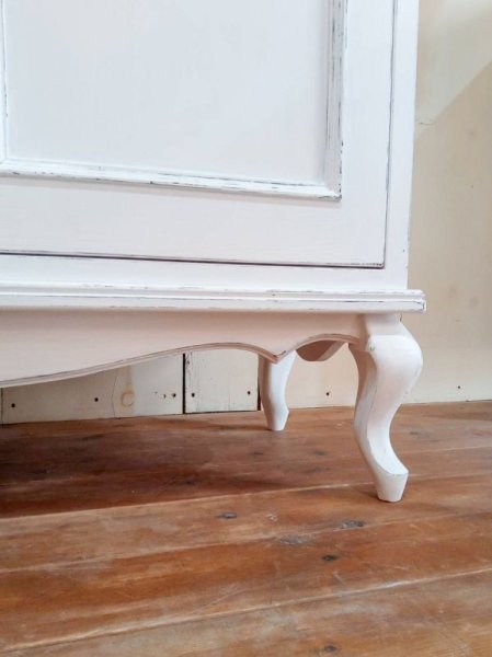 フランスアンティーク猫脚ナイトテーブル/木製キャビネット机飾り棚(82-5) フランスアンティーク猫脚ナイトテーブル/木製キャビネット机