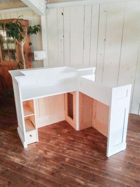 画像5: オーダーメイドレジカウンター91 (ショーケース付きL字型カウンター)W1200 (5)