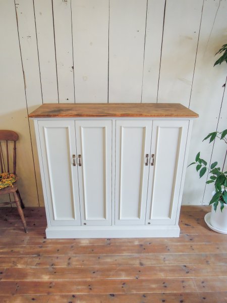 画像4: フランスアンティーク調キャビネット4dr　  (4)