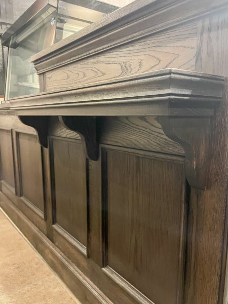 画像14: オーダーメイドオーク材レジカウンター132 (ケーキ屋さん向け・卓上冷蔵ショーケースカウンター)W2500 スイングドア付き (14)