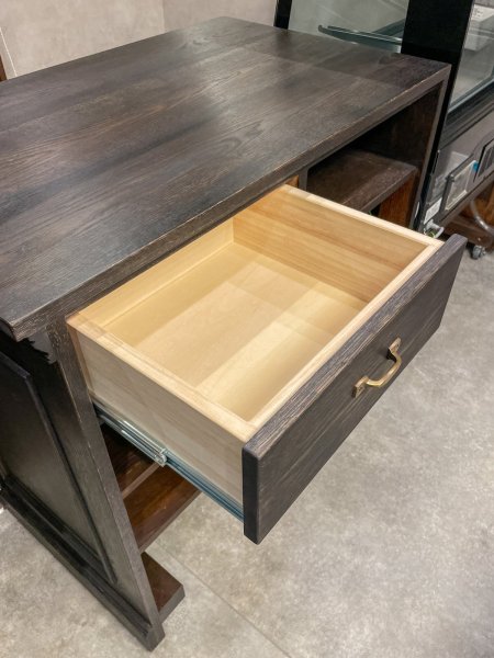 画像19: オーダーメイドオーク材レジカウンター132 (ケーキ屋さん向け・卓上冷蔵ショーケースカウンター)W2500 スイングドア付き (19)