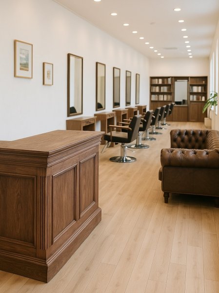 美容室に設置したカウンターのイメージ画像