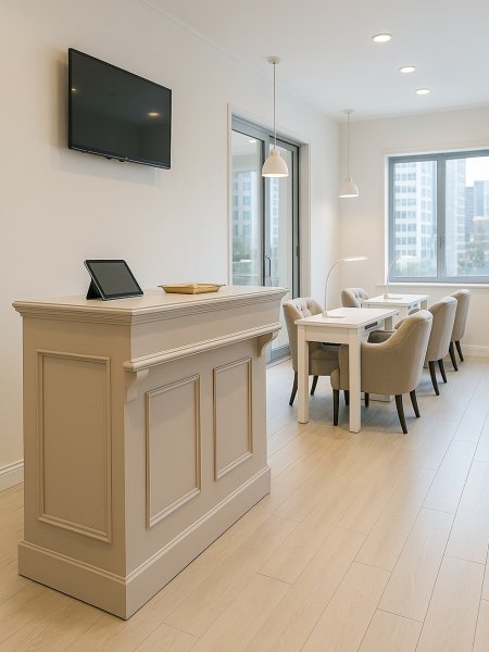 ビルの中のネイルサロンに設置したイメージ