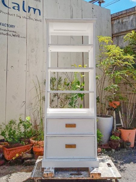 可動棚が3枚、引き出しが2杯、カスタマイズできます。