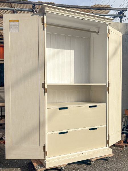 画像10: 【リメイクご紹介】フランスアンティーク調クローゼット　ワードローブ　ハンガーラック (10)