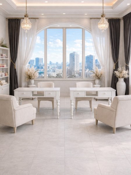 おしゃれなネイルサロンづくりに大活躍のかわいいネイルテーブルおまかせ下さい。