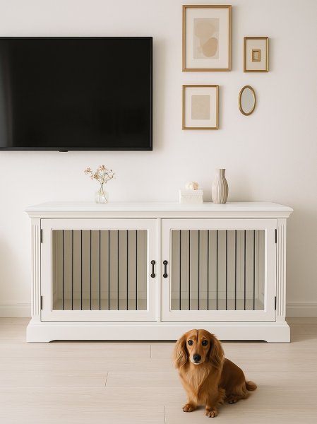 リビングに置いた室内用犬小屋のイメージ画像