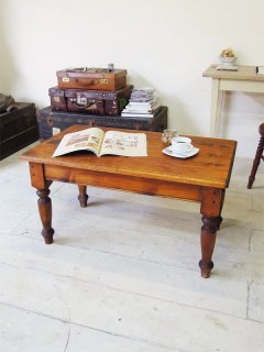 イギリス製　アンティークローテーブル オールドパイン 飴色の木肌が美しい1880年代オールドパイン材ローテーブル